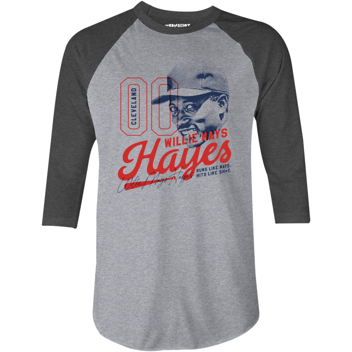 Willie Mays Hayes Tribute - 3/4 Sleeve Raglan T-Shirt