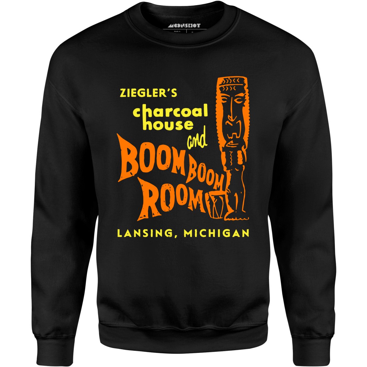 Ziegler's Charcoal House & Boom Boom Room - Lansing, MI - Vintage Tiki Bar - Unisex Sweatshirt