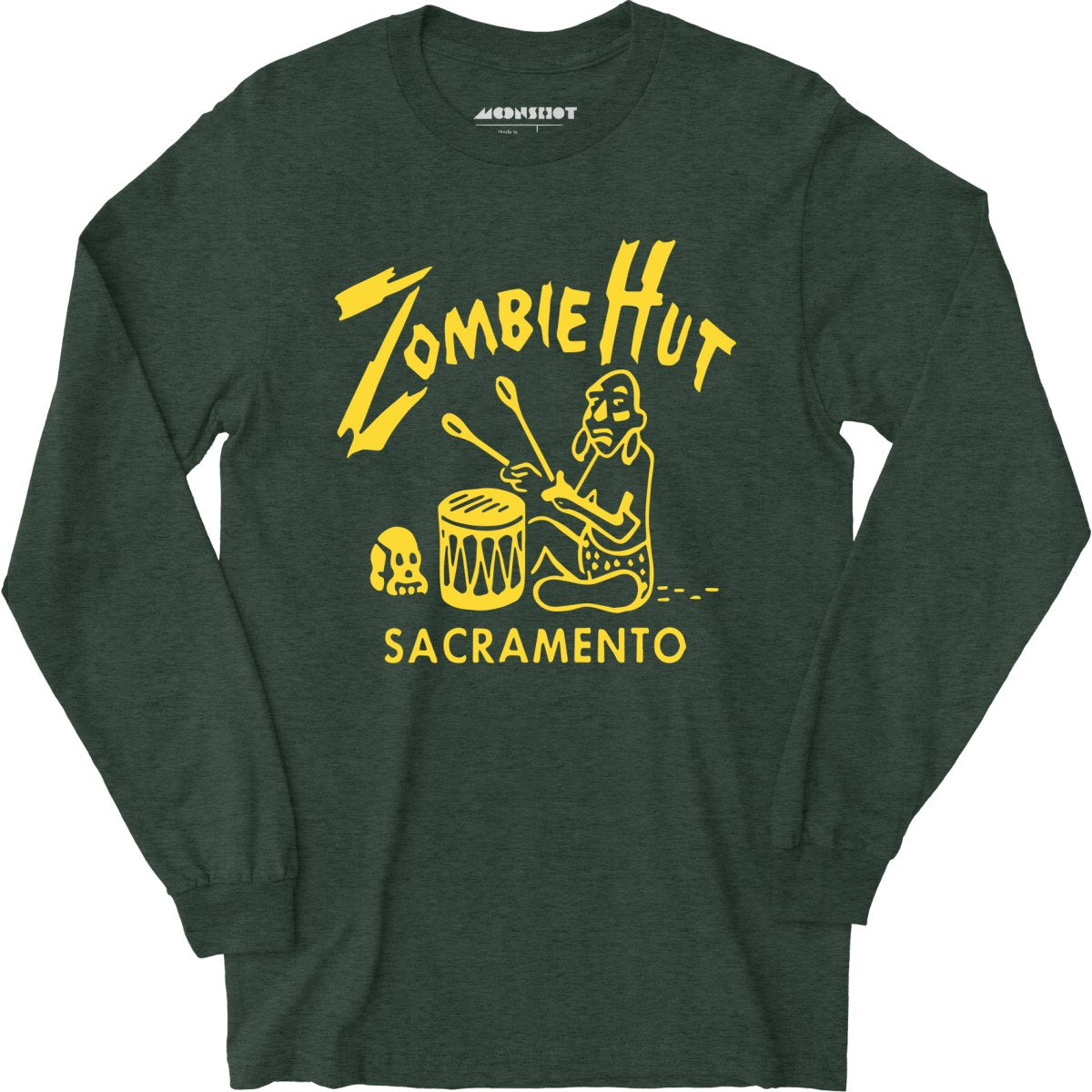 Zombie Hut - Sacramento, CA - Vintage Tiki Bar - Long Sleeve T-Shirt