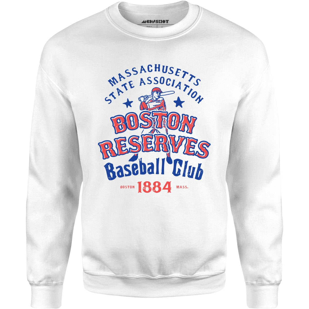 White Label Mfg Boston Reserves - Massachusetts - Vintage Defunct Baseball Teams - Unisex Sweatshirt White / 3XL