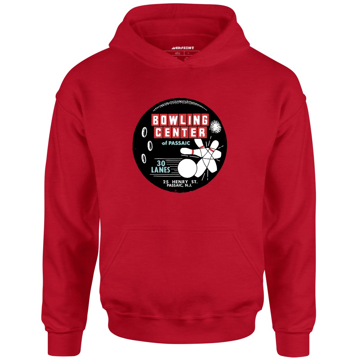 Bowling Center of Passaic - Passaic, NJ - Vintage Bowling Alley - Unisex Hoodie