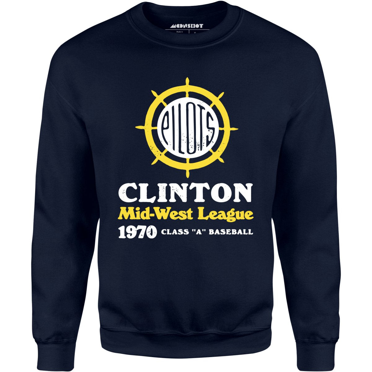 Clinton Pilots - Iowa - Vintage Defunct Baseball Teams - Unisex Sweatshirt