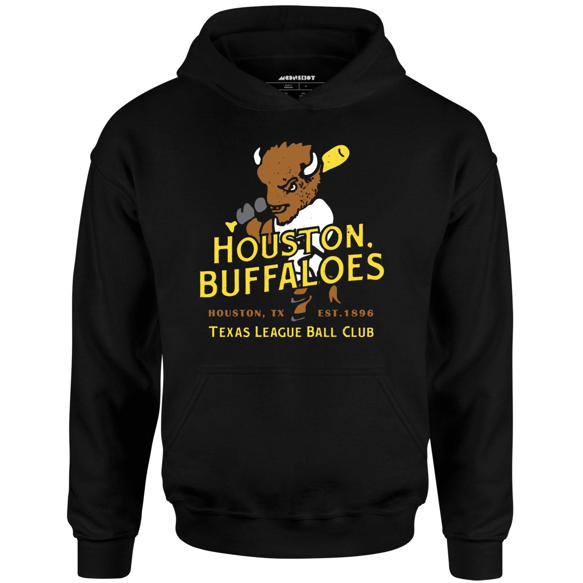 Houston Buffaloes - Texas - Vintage Defunct Baseball Teams - Unisex Hoodie