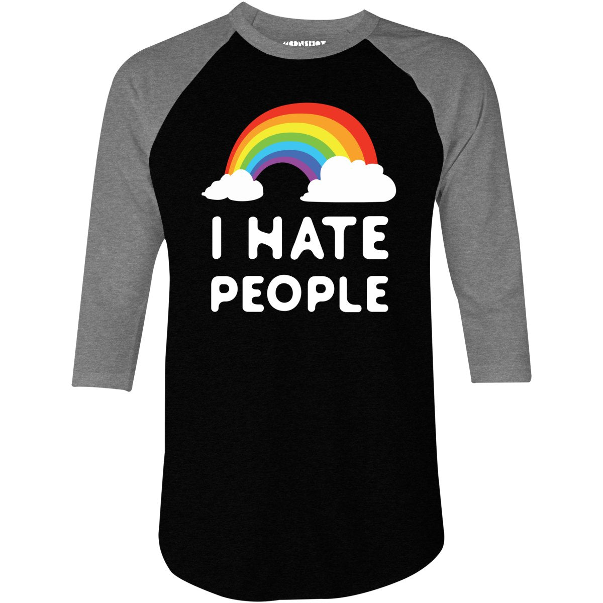 I Hate People - 3/4 Sleeve Raglan T-Shirt – m00nshot
