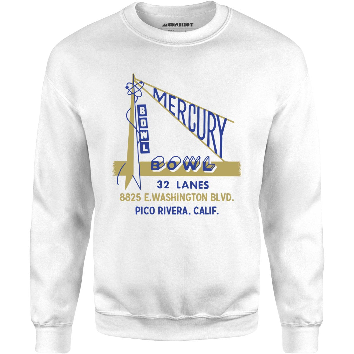 Mercury Bowl - Pico Rivera, CA - Vintage Bowling Alley - Unisex Sweatshirt